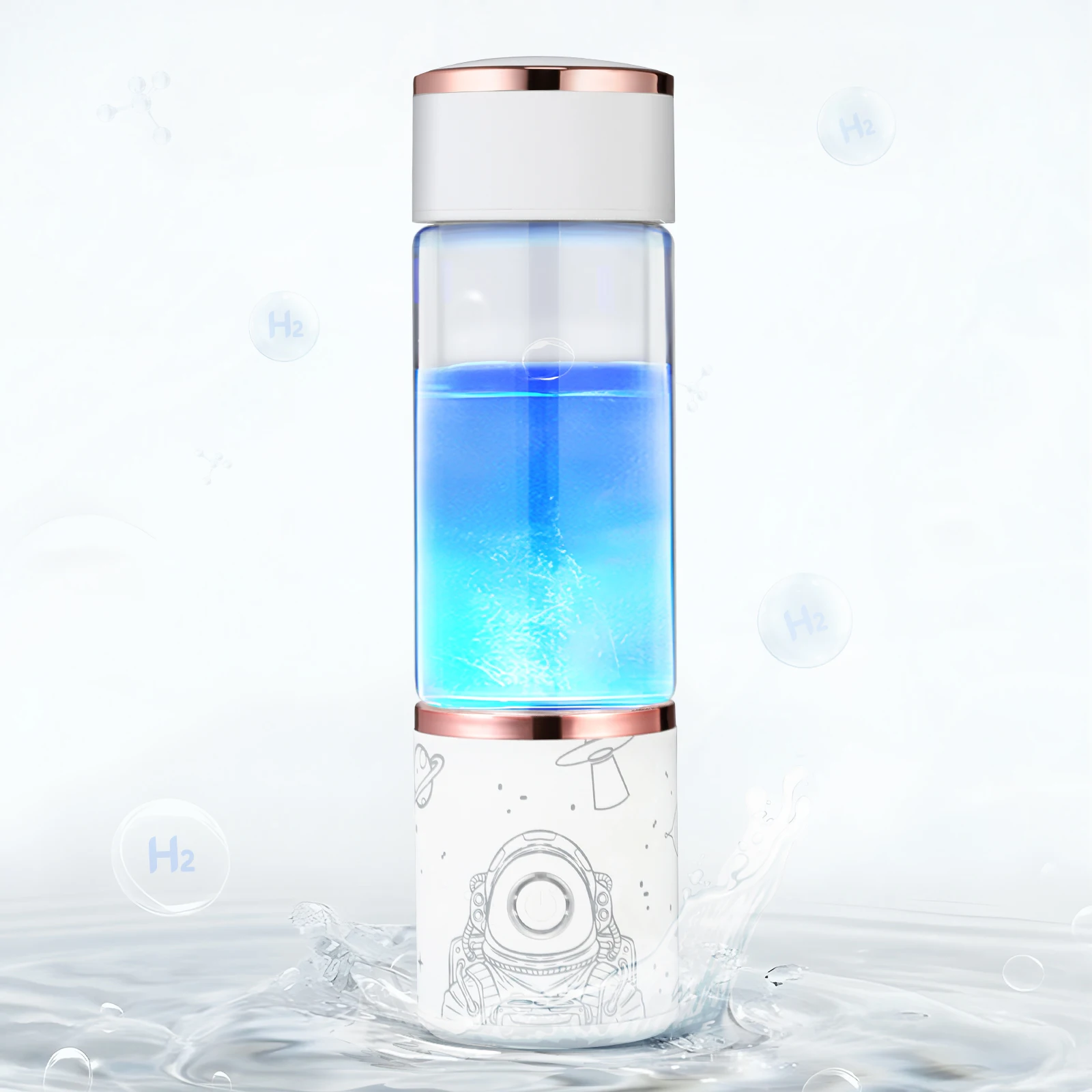 Mobile Hydrogen Ionizer For Drinking Water With Battery 350 Ml Hydrogen Generator Drinking Water Hydrogen Device Purifier