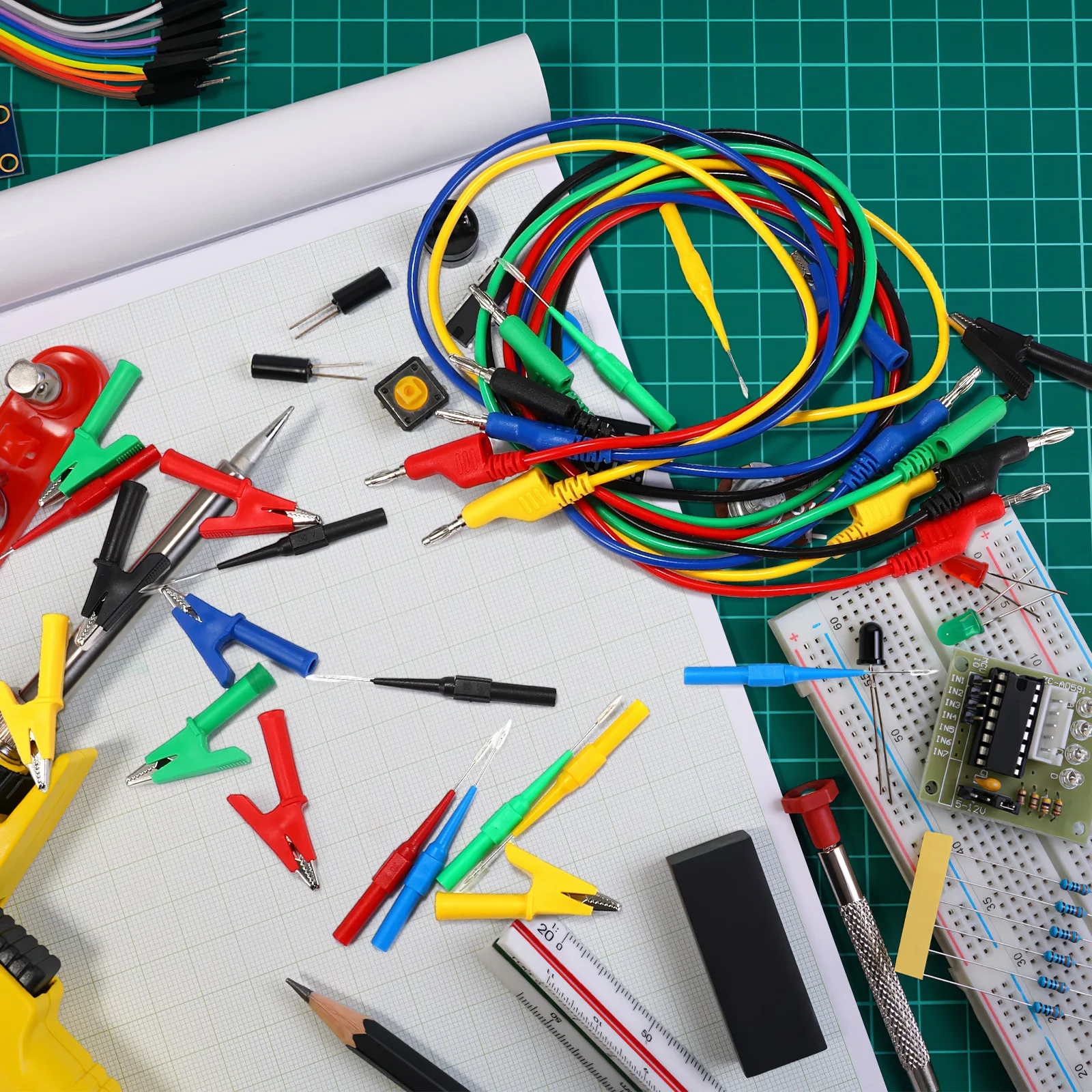 

1 set 1 Set Multimeter Leads Kit Alligator Clips Test Probes For Electrical Testing Equipment Tools Banana Plug Test Leads Set