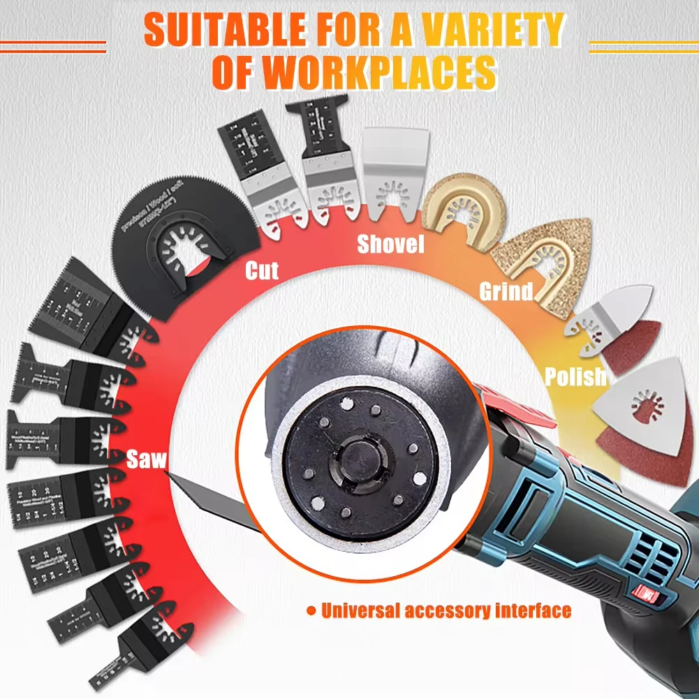 Multifunction Universal Saw Blades Set Oscillating Quick Release For Renovator Woodworking DIY Power Tool 12-108Pcs/Set