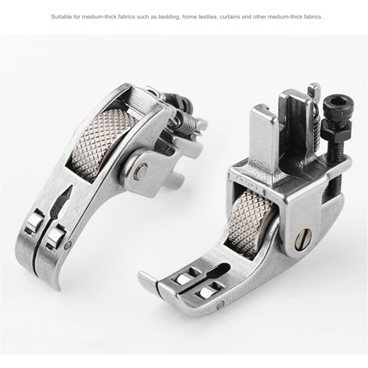 B Three Wheels Thick Roller Presser Foot for Industrial Sewing Machine Multifunctional Wheel Presser Foot