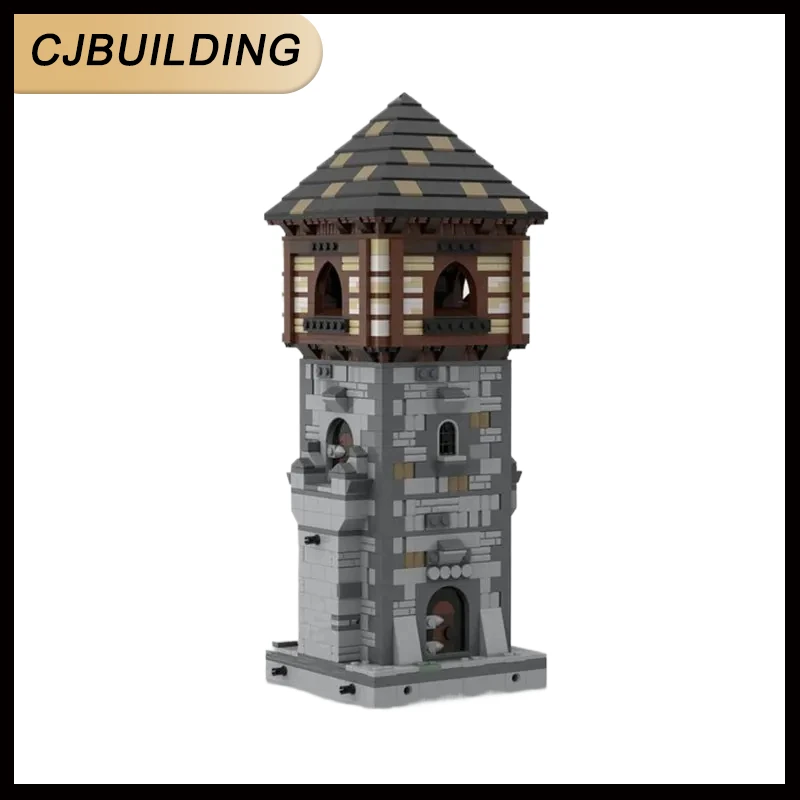 

1255PCS Mini Medieval Modulars 50 Corner Tower With Roof Assembly Building Block Medieval Castle Tower Wall Model Gift MOC-87784