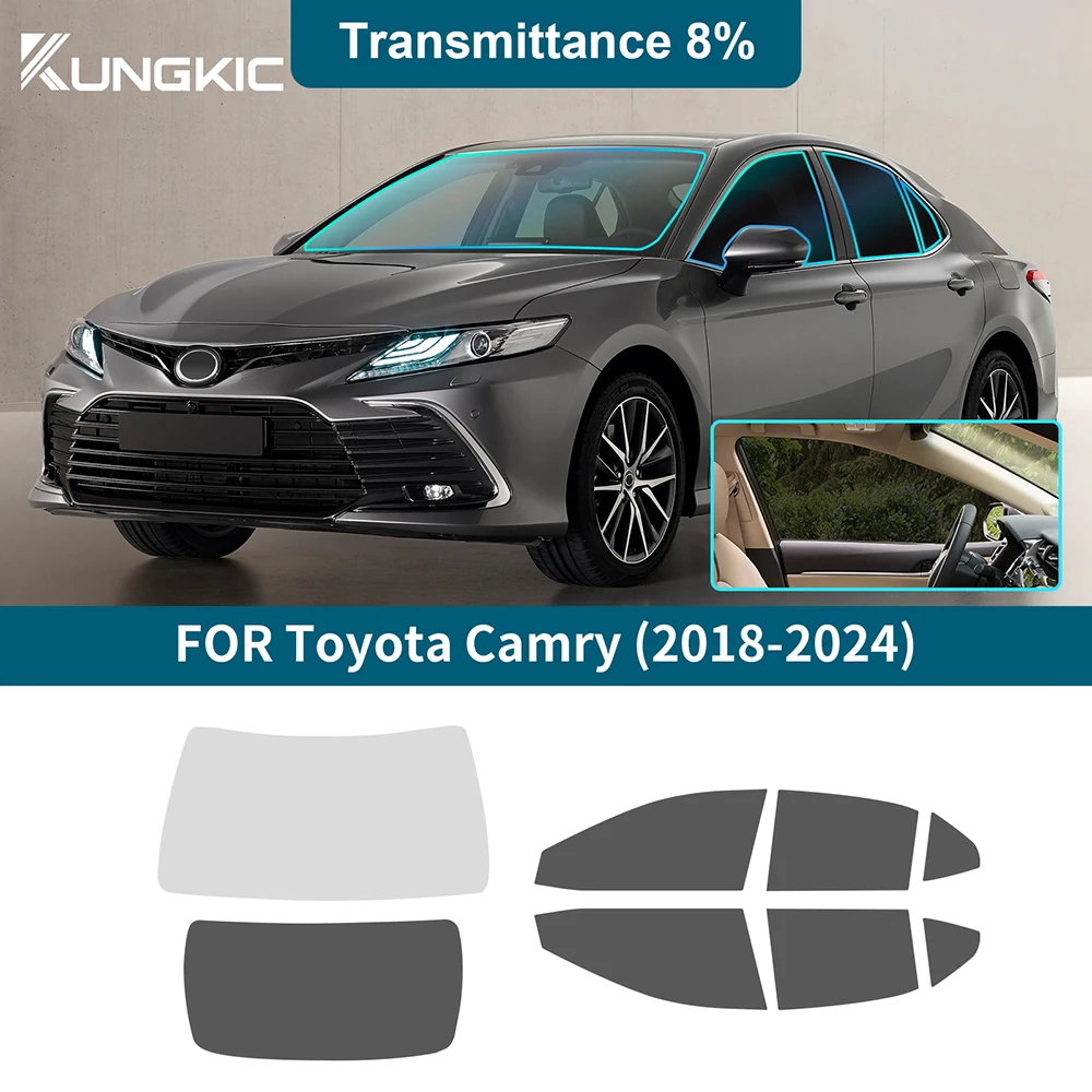 Teinte de protection solaire UV de voiture pour Toyota Camry, 2018, 2019, 2020, 2021, 2022, 2023, 2024, vitre latérale avant arrière, film de protection de la vie privée