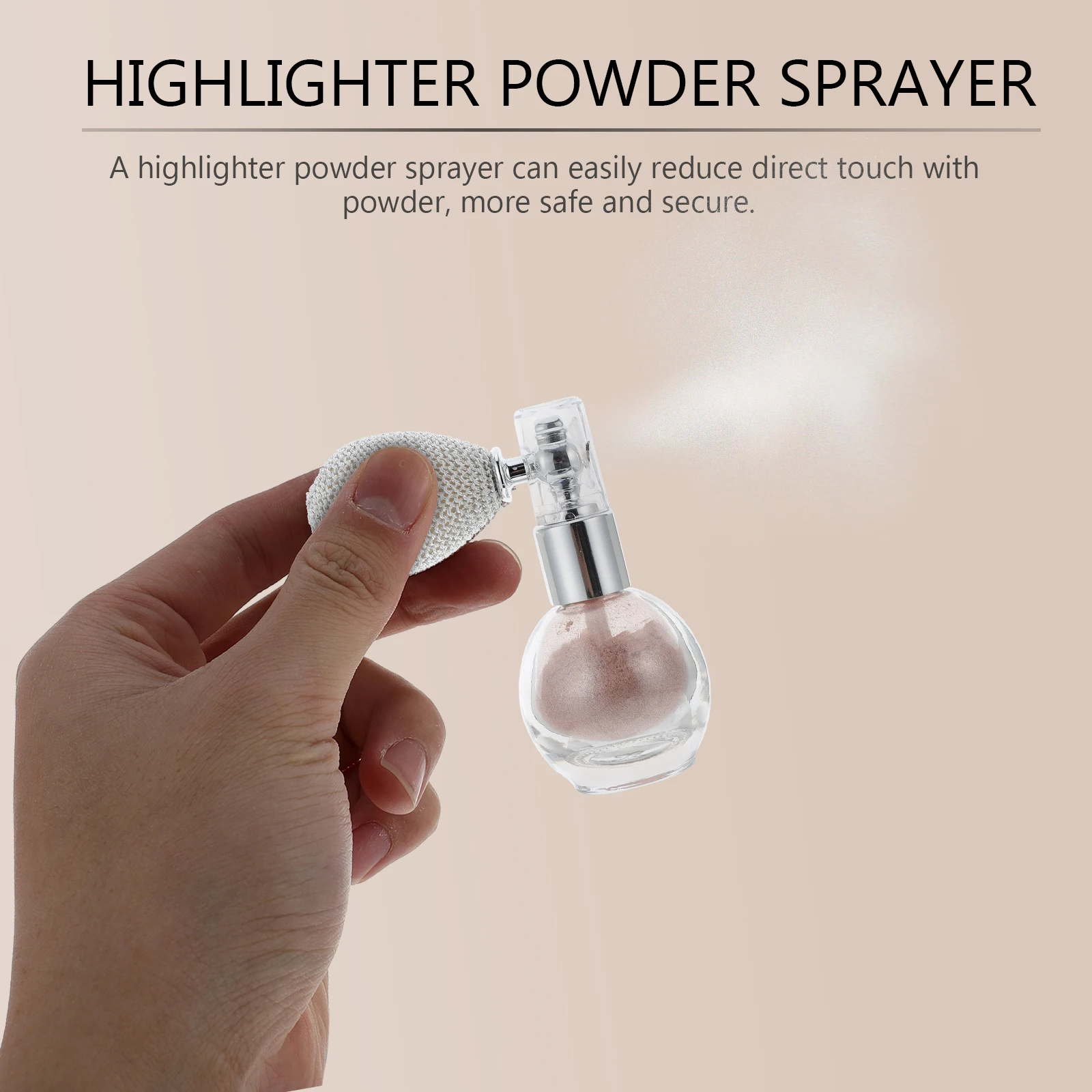 

Highlighter Powder Sprayer Bottle Body Hair Makeup Glitter Spraying Tool Compact Size Durable Safe for Birthday Party Wedding