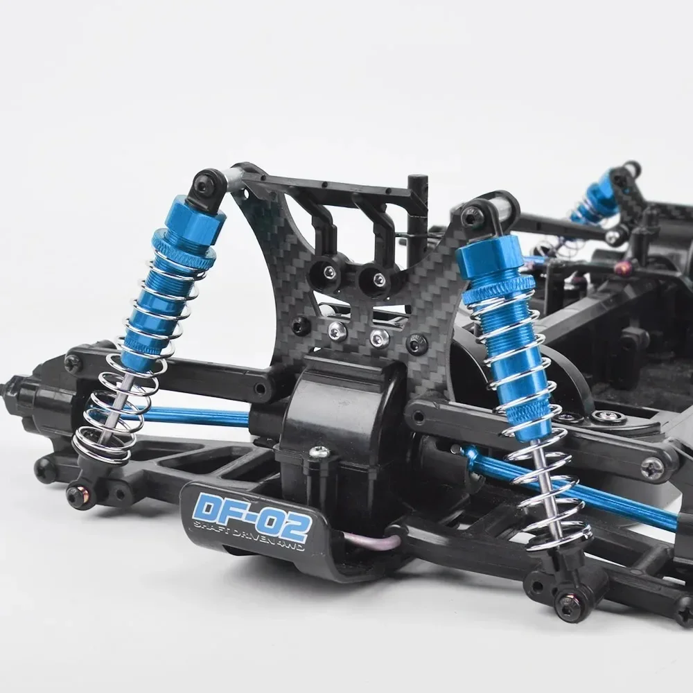 Kit de amortiguador trasero delantero de aluminio para Tamiya DT-02 DF-02 TT-02B 1/10 RC Buggy chasis de coche piezas de mejora