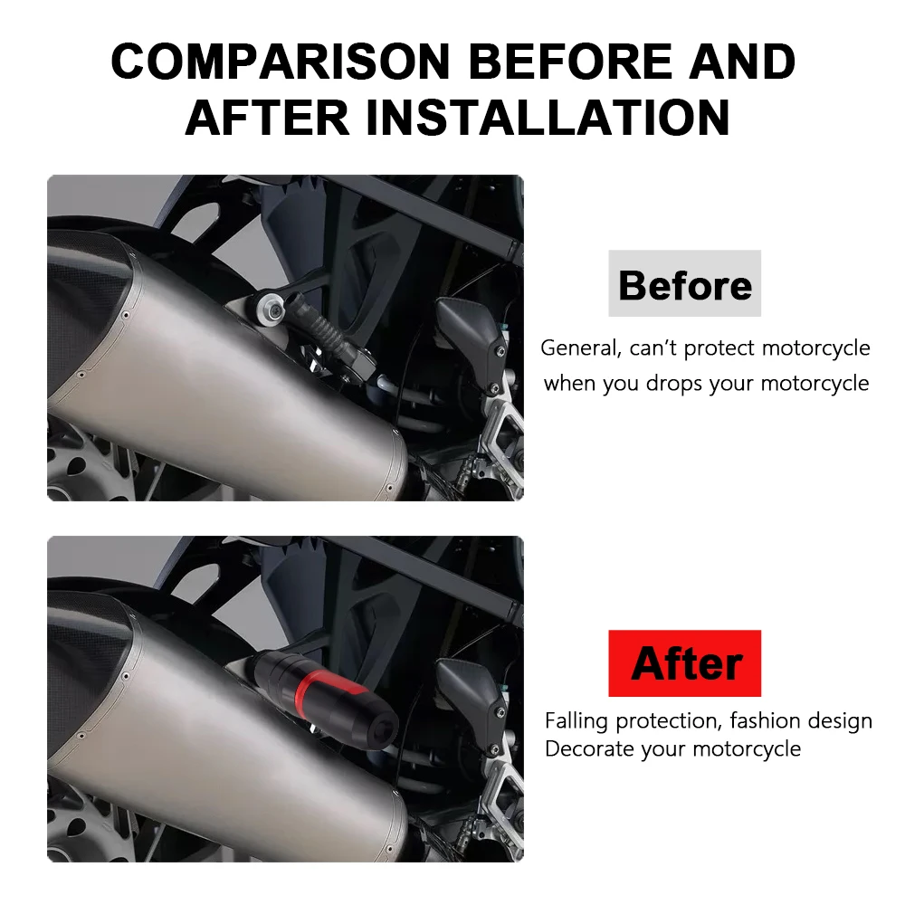 Falling Protection Aluminum for BMW K1300S Accessories K 1300 S 2009-2016 2014 2015 Motorcycle Exhaust Slider Crash Protector