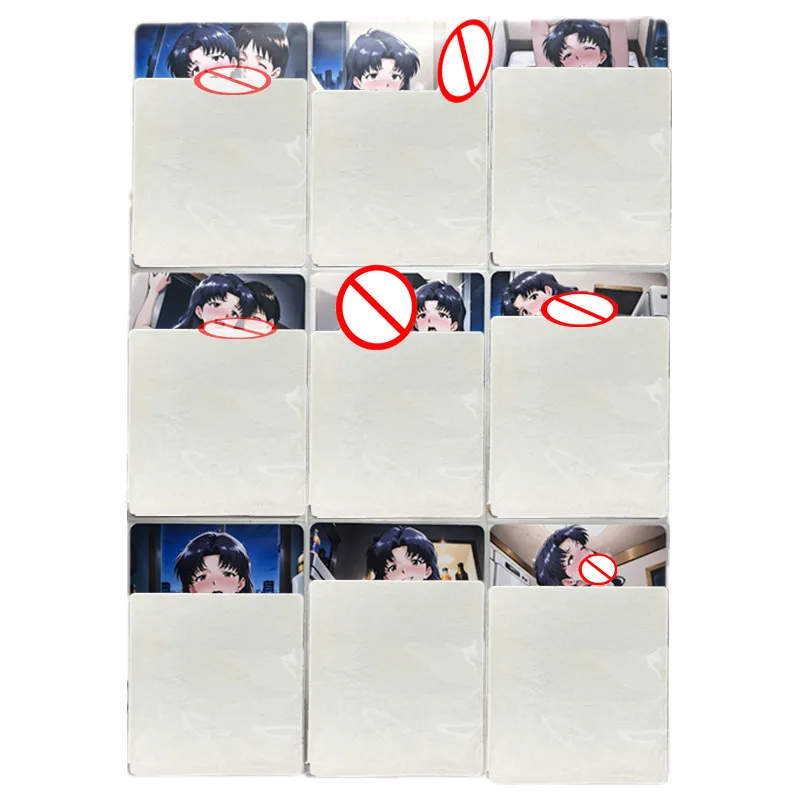 9pcs/set Homemade Anime Sexy Card EVA Misato Katsuragi ACG Goddess R18 Adult Card DIY Gift Game Toy Manga Collection Card
