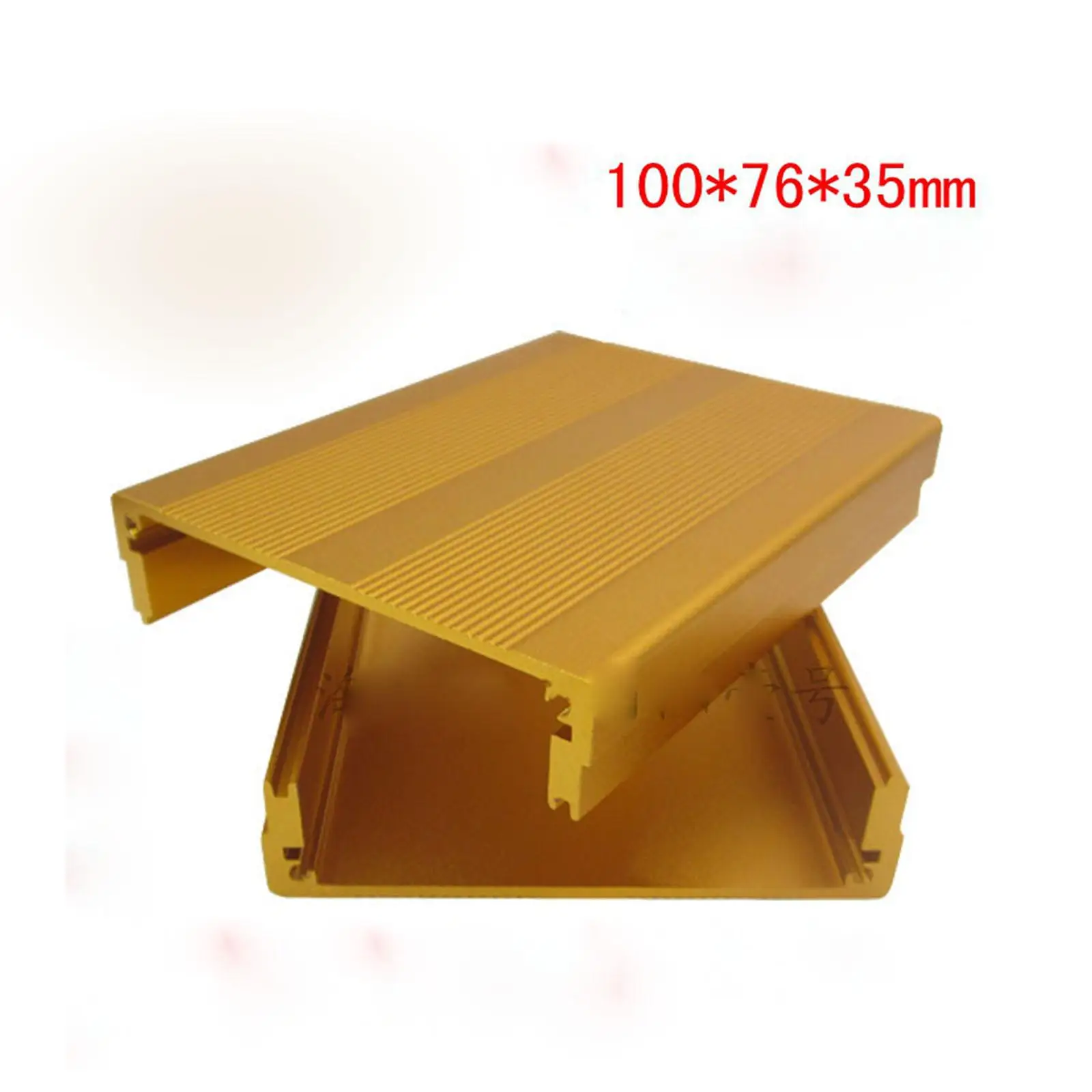 100x76x35mm Silvery Aluminum Enclosure PCB Shell Cooling Box Case Split Type