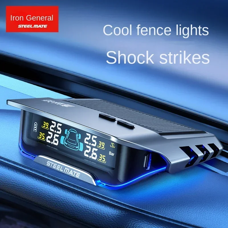 High Quality Steel Mate X1 Tire Pressure Monitor Built-in And External Plus Car Tire Sensor Solar High-Precision Tire Inspection