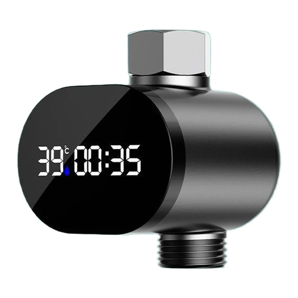

Water Flow Powered LED Shower Temperature Display with Color Changing Indicator for Cold Warm Hot Water Monitoring