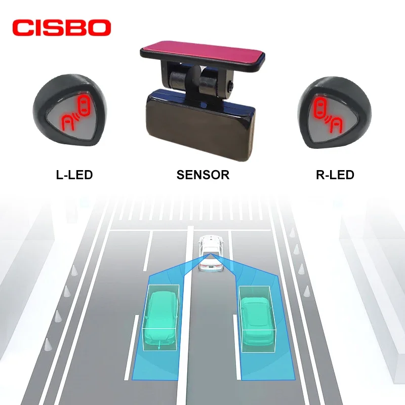 

Easy Installation One Blind Spot Radar Sensor on The Car Rear Windshield To Monitor Blind Spots on Both Sides of The Car