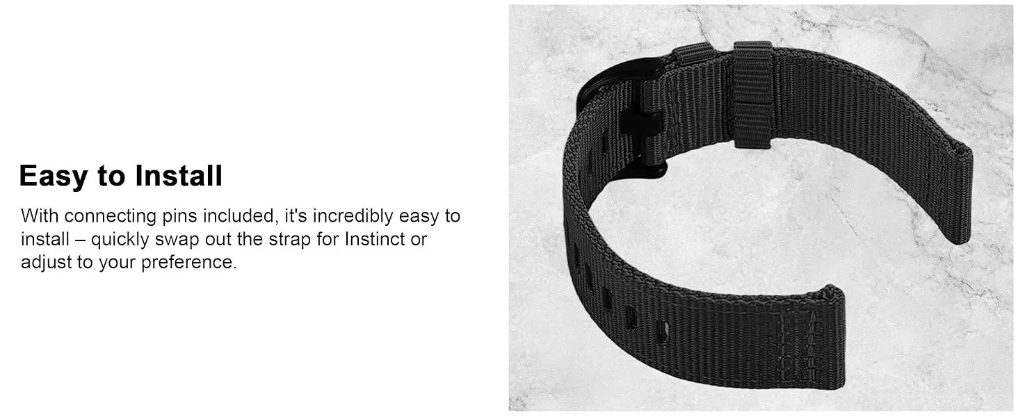 22 mm 26 mm robustes Nylon für Garmin Instinct 2/2X/3/E Uhrenarmband 45/50 mm Armband für Instinct Solar/Esports Tactical Band – Detail 4