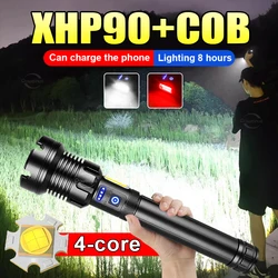 High Power Led Flashlight Ultra Bright Tactical Flashlight USB Rechargeable Zoom Torch Light Emergency Spotlight Camping Lantern