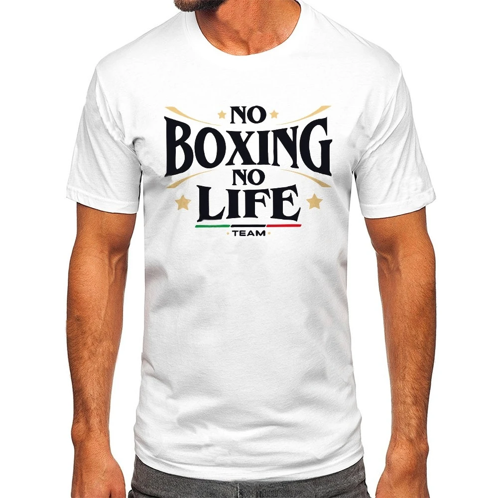 

T-shirt Rétro Surdimensionné Pas De Boxe Pas De Vie Impression T-shirt D'été En Pur Coton T-shirt Pour Hommes Et Femmes À La Mod