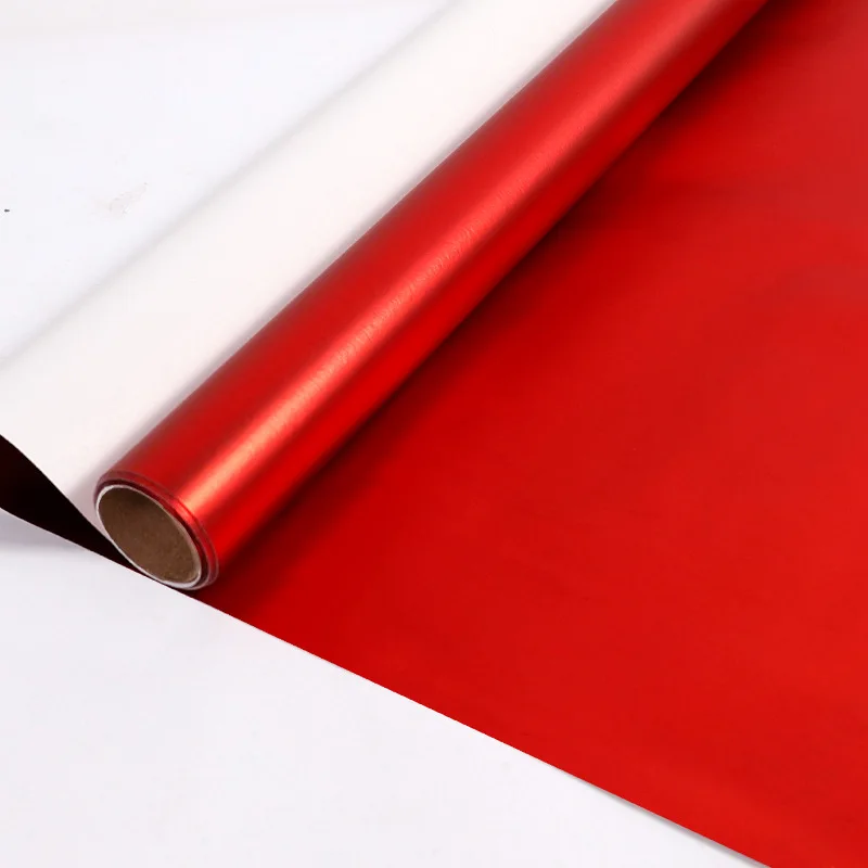 Red Foil-Embossed Star Christmas Gift Wrapping Paper Xmas Holiday DIY Art Craft Paper Decorations New Year Festival Party Decor