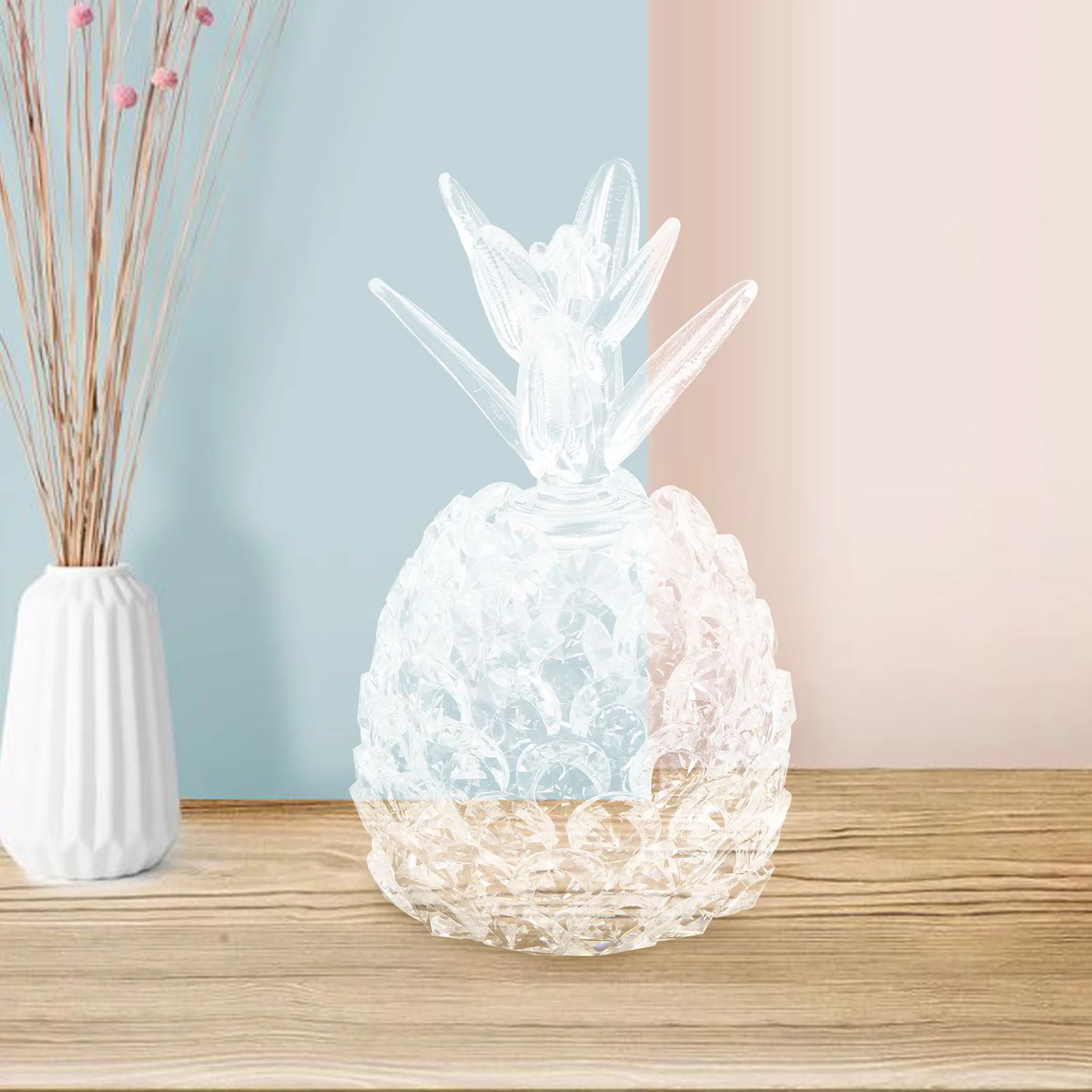 

Artificial Mini Pineapple Fruit Sculpture Decoration Centerpiece for Table Paperweight Decorations Home Decorative