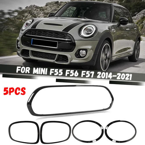 Juego De 5 Adornos Para Parrilla Delantera, Marco De Faros Y