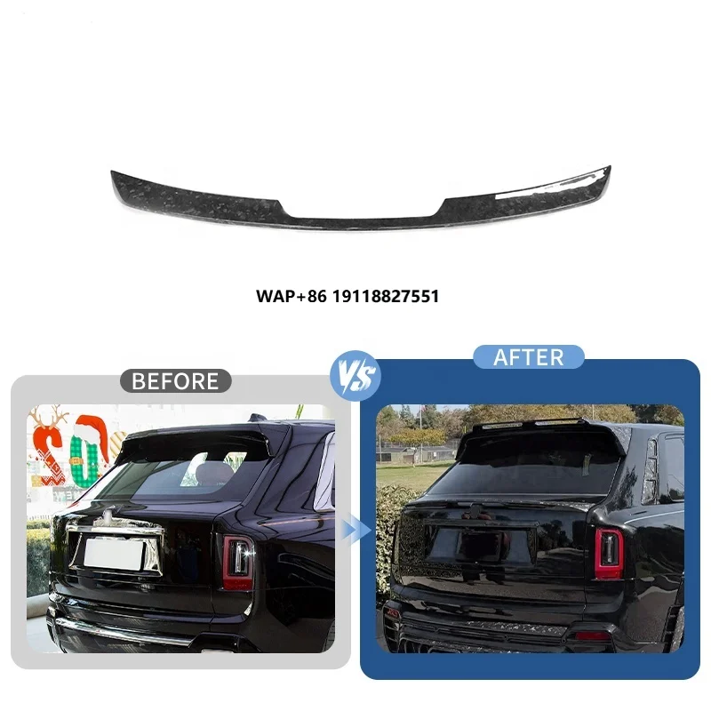 

Dry Carbon Fiber MSY Style Trunk Wing for Rolls Royce Cullinan SUV 2025 Rear Tailgate Spoiler