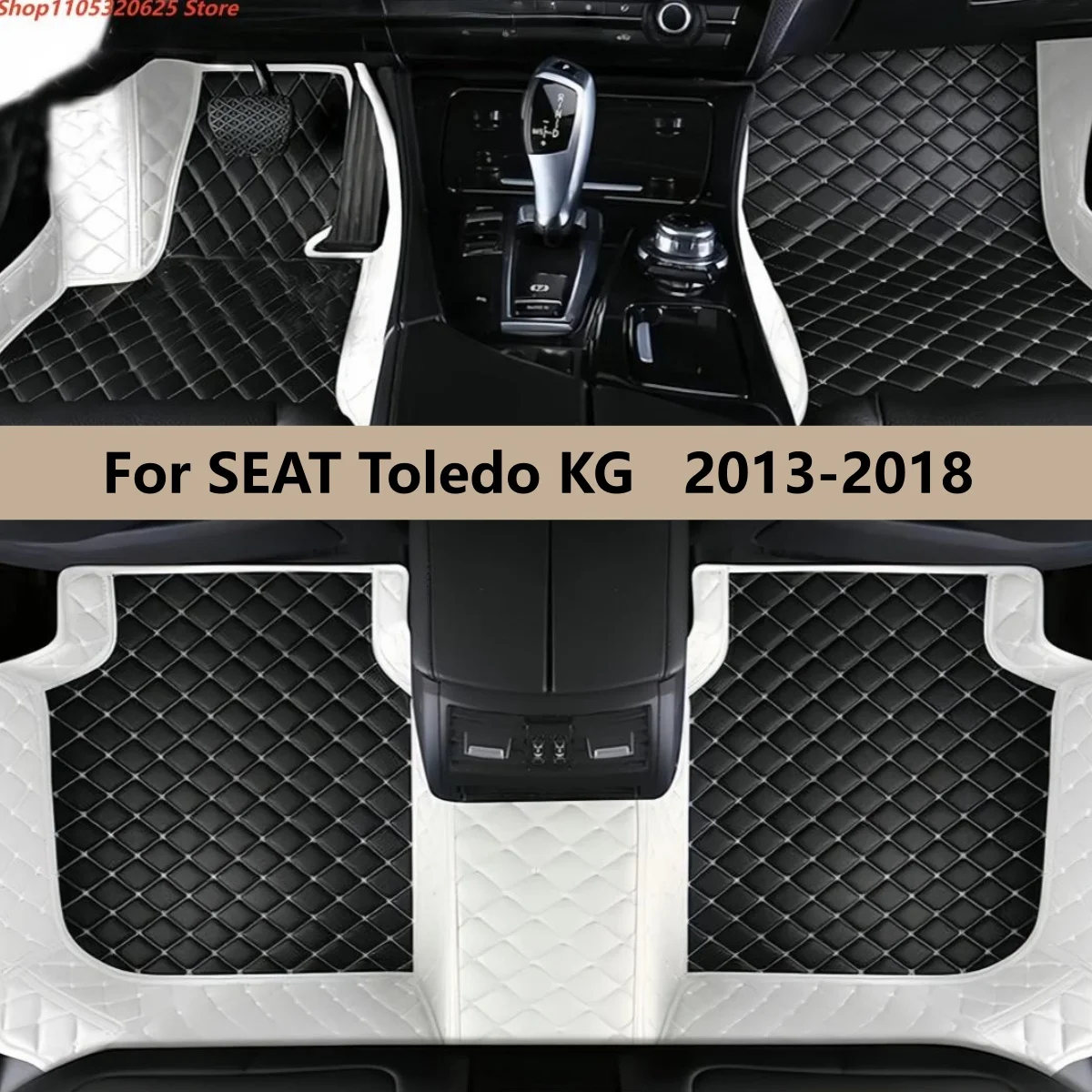 

Автомобильные коврики для SEAT Toledo KG 2013-2018, полный комплект, кожаные, всепогодные, автомобильные коврики-подкладки