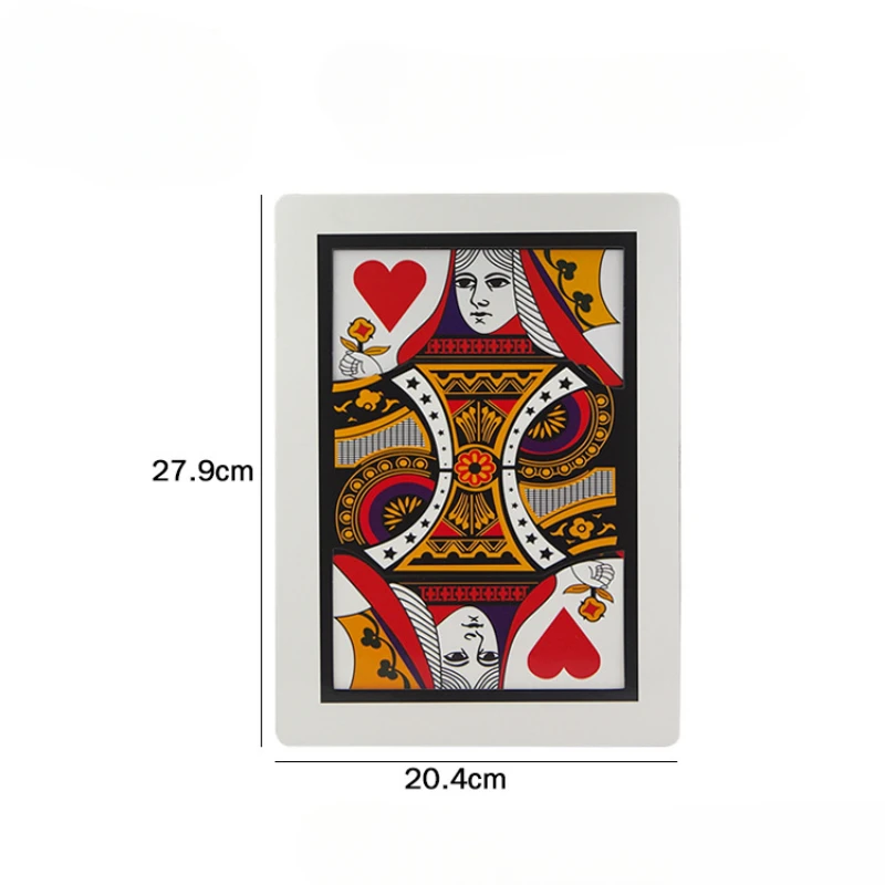 Middle Automatic Three Card Monte (Q To K ) Cards Magic Trick 28*20cm  Magic Props Accessories Cards For Tricks