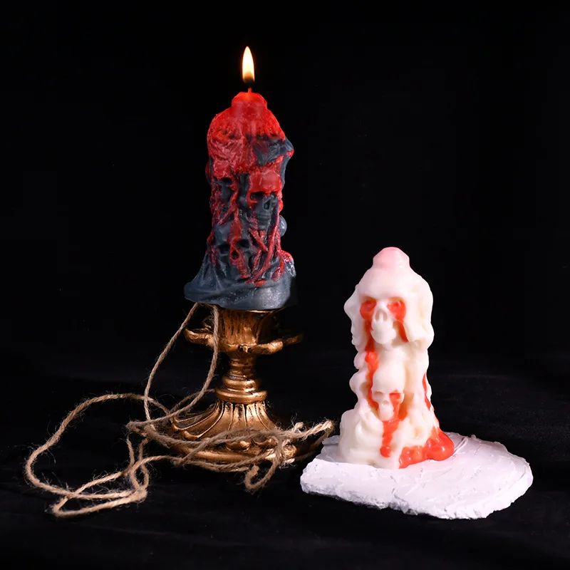 3D Ghost Bride Groom Silicone Candle Molds for DIY Handmade Soap & Resin Crafting Halloween Horror Ghost Statue Plaster Crafts