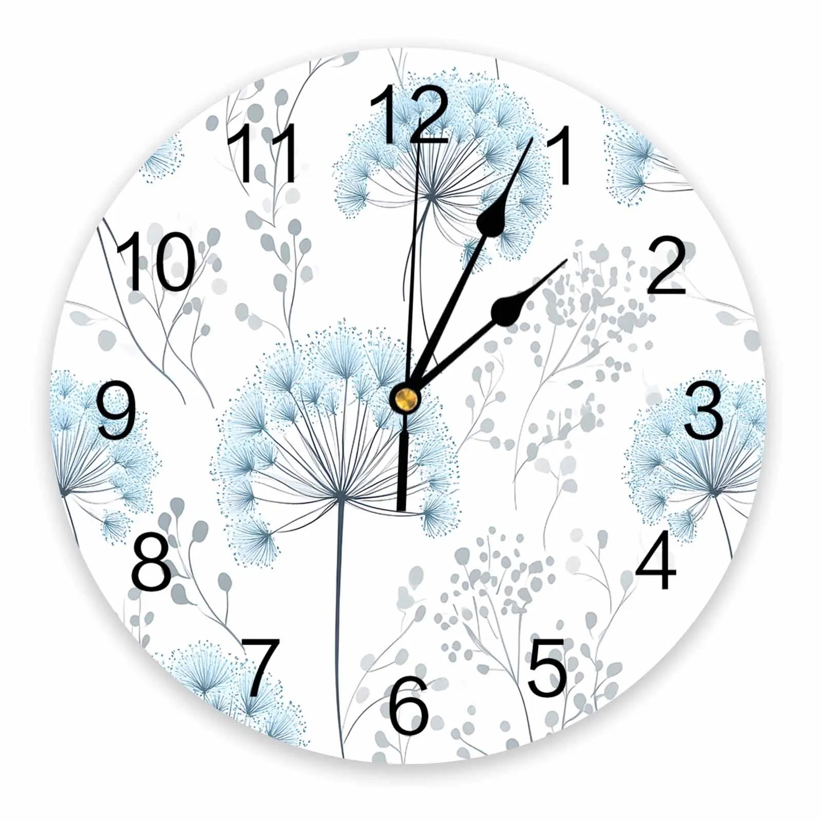 

Country Pastoral Dandelion Plant Painting Clocks Wall Home Decoration Teen Room Bedroom Living Room Decor Wall Clock