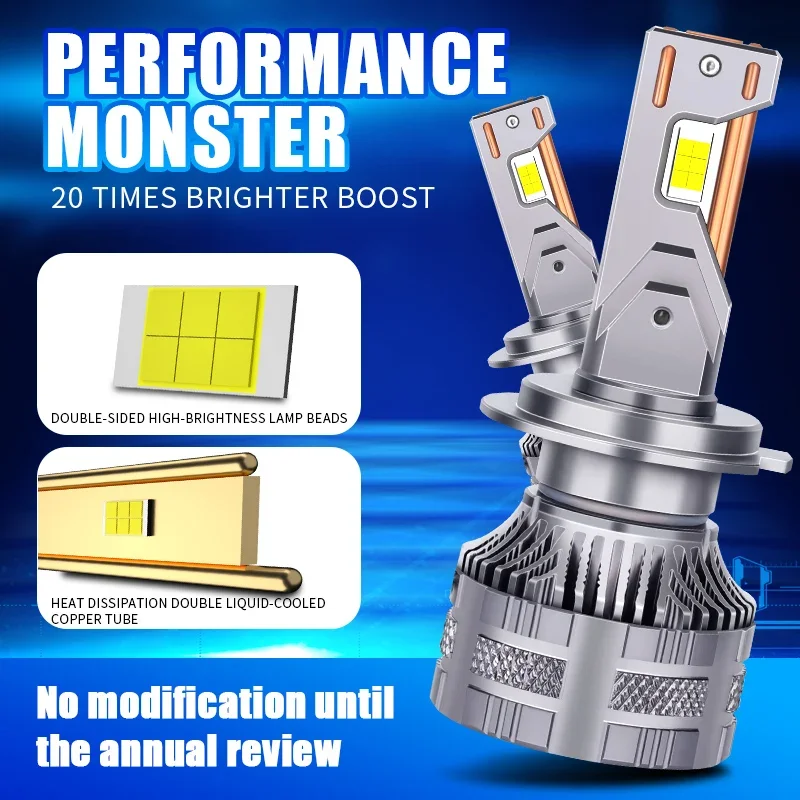 SAWODCAR H4 car LED headlight bulb 2022 new model 39800LM 130W V85 12V 6000K LED light Auto parts LED front Lighting bulb