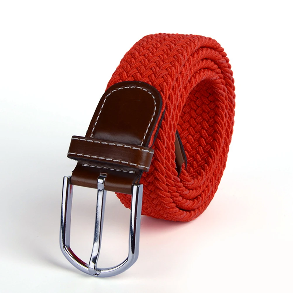 

Adjustable Elastic Braided For Men Women Stretchable Fabric Belt Pu End No Holes Universal Fit Casual Jeans Slacks