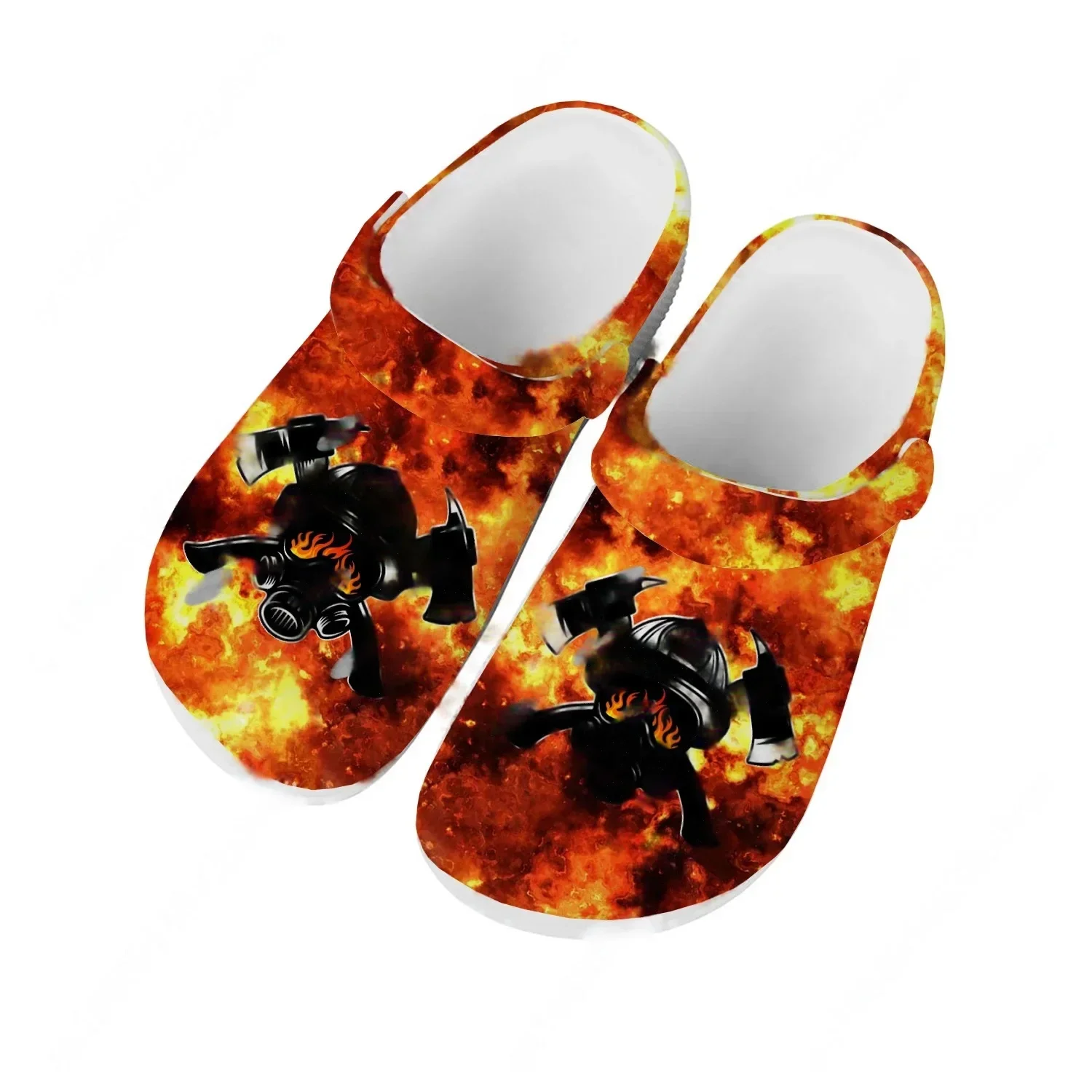 Firefighter House Fire Rescue Sandals Men Women Teenager Fashion Water Shoes Garden Breathable Comfort Beach Custom Slippers
