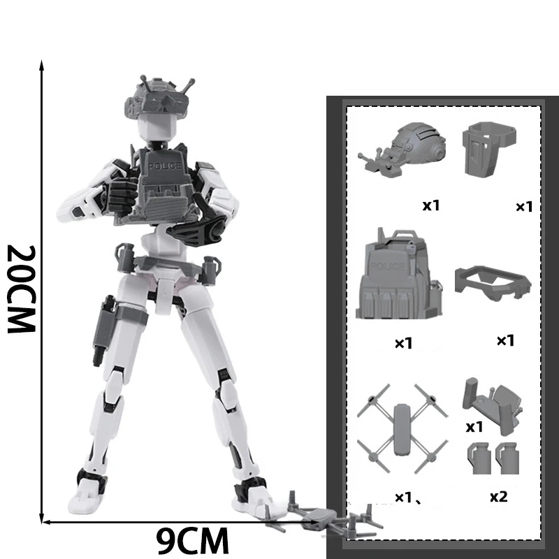 Soldados militares13 figuras de ação t13 figura 3d impresso multi-articulado móvel sorte 13 figura de ação manequim diy montagem brinquedos