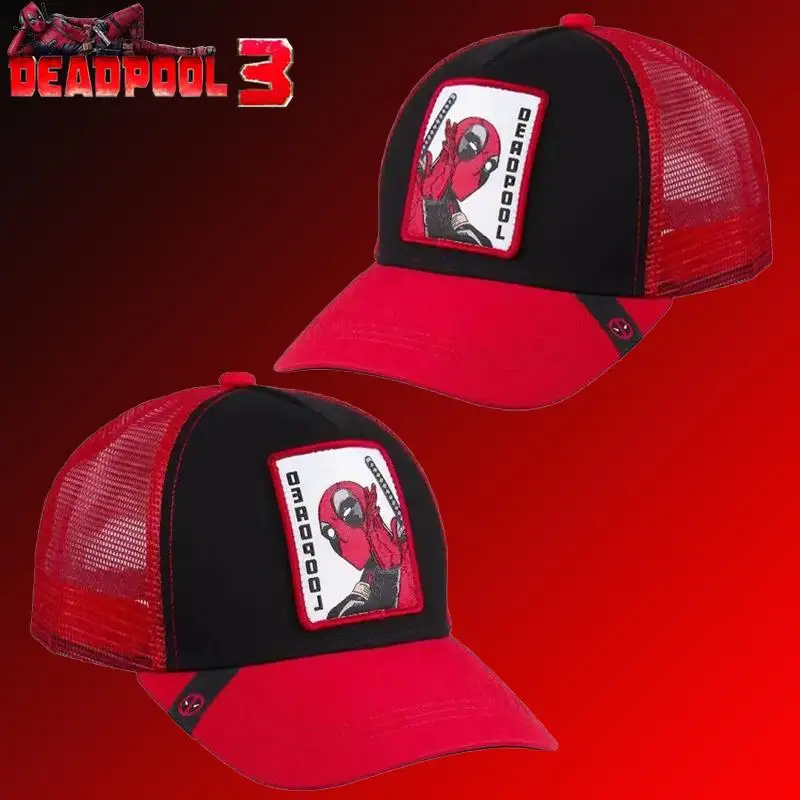 Anime Deadpool 3 Embroidery Baseball Caps New Spring Summer Men Women Adjustable Casual Hat Sun Hats Truck Driver Hat Gift