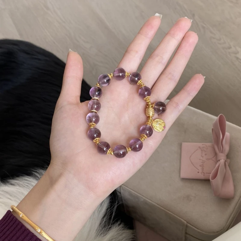 

Роскошный нишевый дизайн с аметистом, высококачественные транспортные бусины, привлекают богатство, винтажные украшения, подарок для друзей