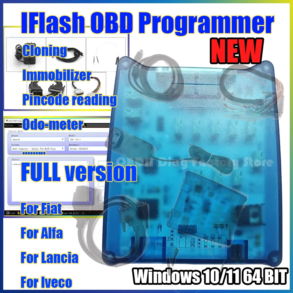 

НОВЫЙ программист IFlash OBD, полная версия ECU BCM BSI, инструмент с поддержкой корпуса компьютера для Fiat/Alfa/ Lancia/Lveco ECU, инструменты без ключа