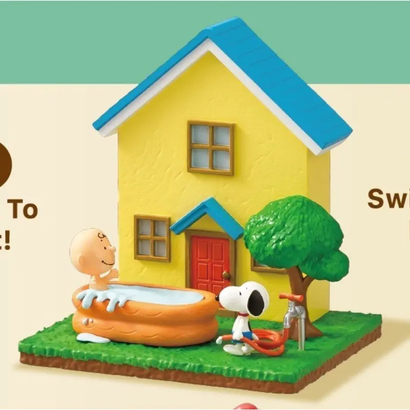เรเมนท์ พีนัทส์ สโนopy สวีท ลิตเติ้ล โฮม บลายด์ บ็อกซ์ โมเดลบ้านจิ๋ว ของสะสม ตกแต่งโต๊ะทำงาน สำหรับบ้านและสำนักงาน
