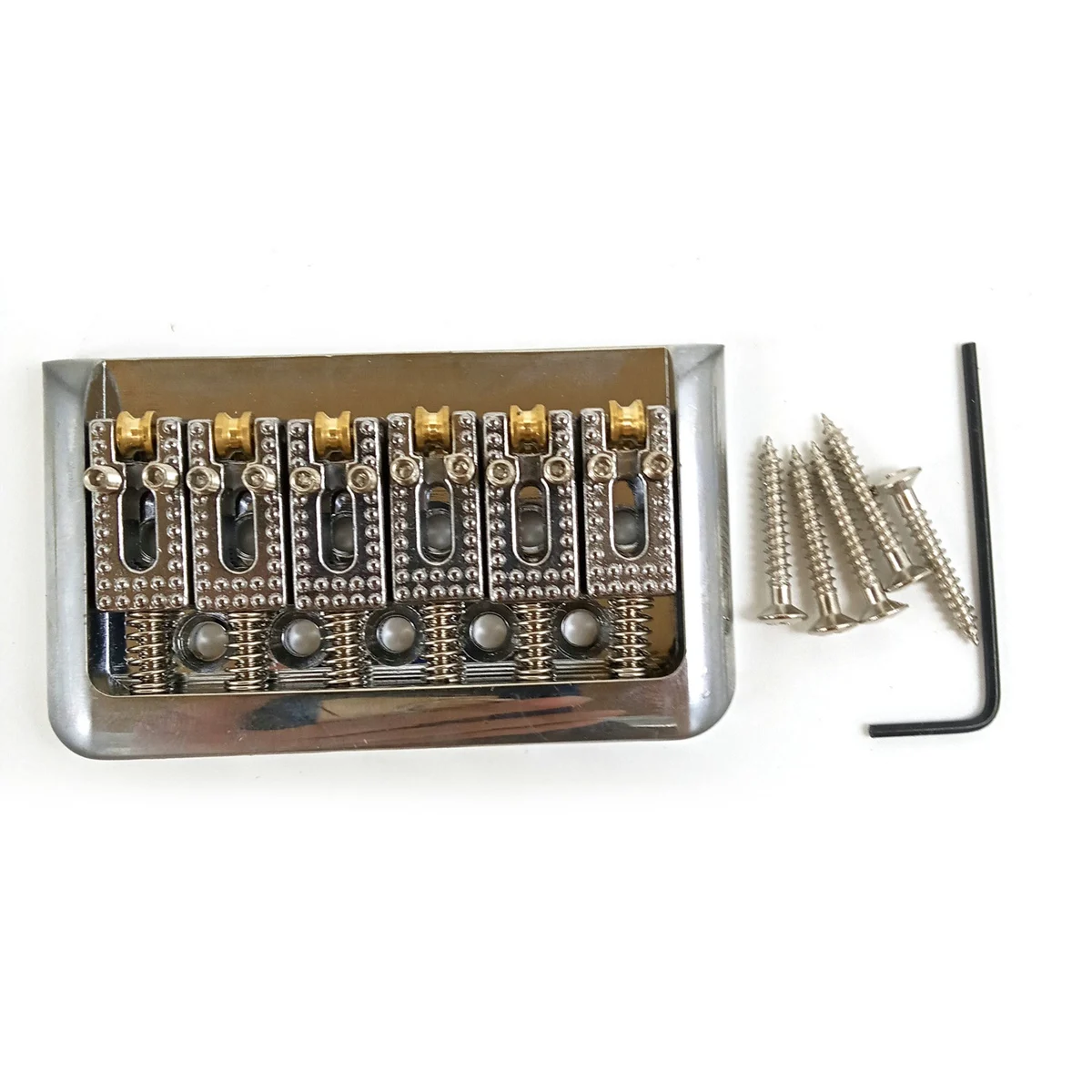 

【 БОЛЬШАЯ РАСПРОДАЖА】1 комплект деталей для электрогитары, 6-струнный шарик, складной шарик, вытягивающая пластина кода струны (позолоченная)