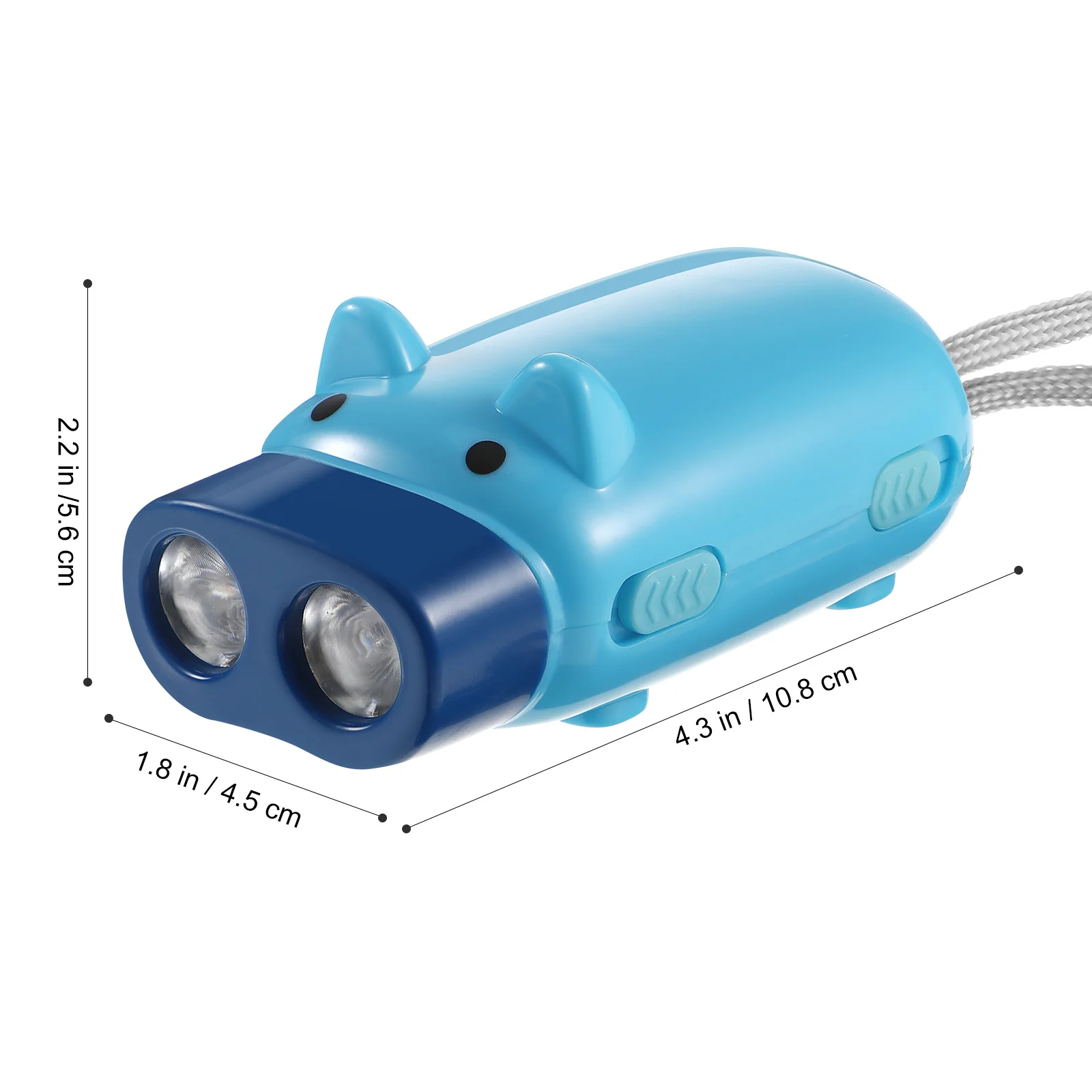 3pcs Cartoon Flashlight Pig Pattern Hand Pressing Small Portable Electric Torch Lightweight Wear Resistant For Outdoor Indoor