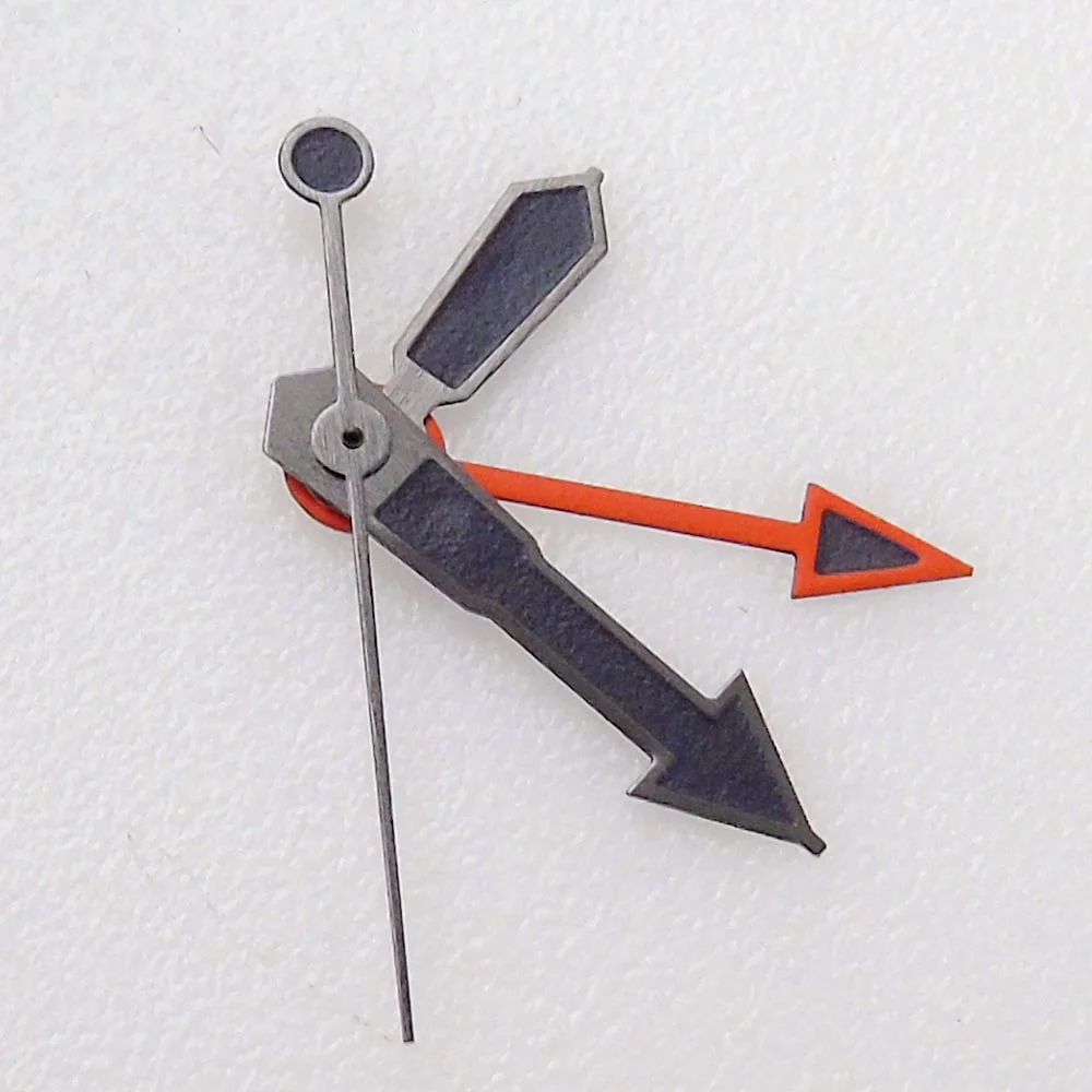 

SKX Arrow Black NH34A GMT Watch Hand Needles for DIVER Wristwatch Stainless Steel Case Parts Orange Hand