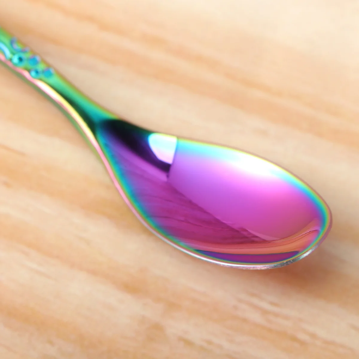 

304 Stainless Steel Colorful Giraffe Shape Cartoon Mini Stirring Spoon Dessert Spoon for Coffee Ice Cream Ice Cream Scoop