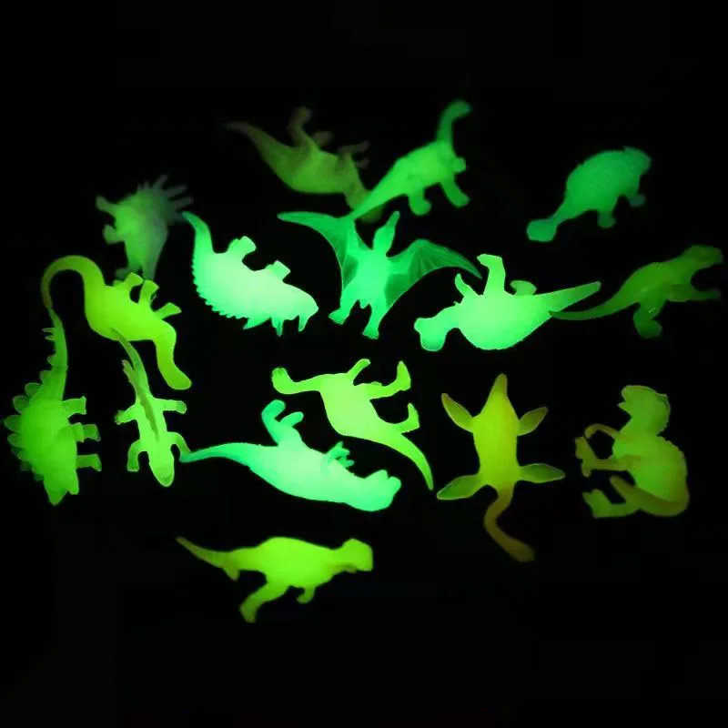 Novelty Luminous Glow In The Dark Dinosaur Toy Set Party Favors For Kids Goodie Bags Birthday Carnival Prizes Kinder Speelgoed