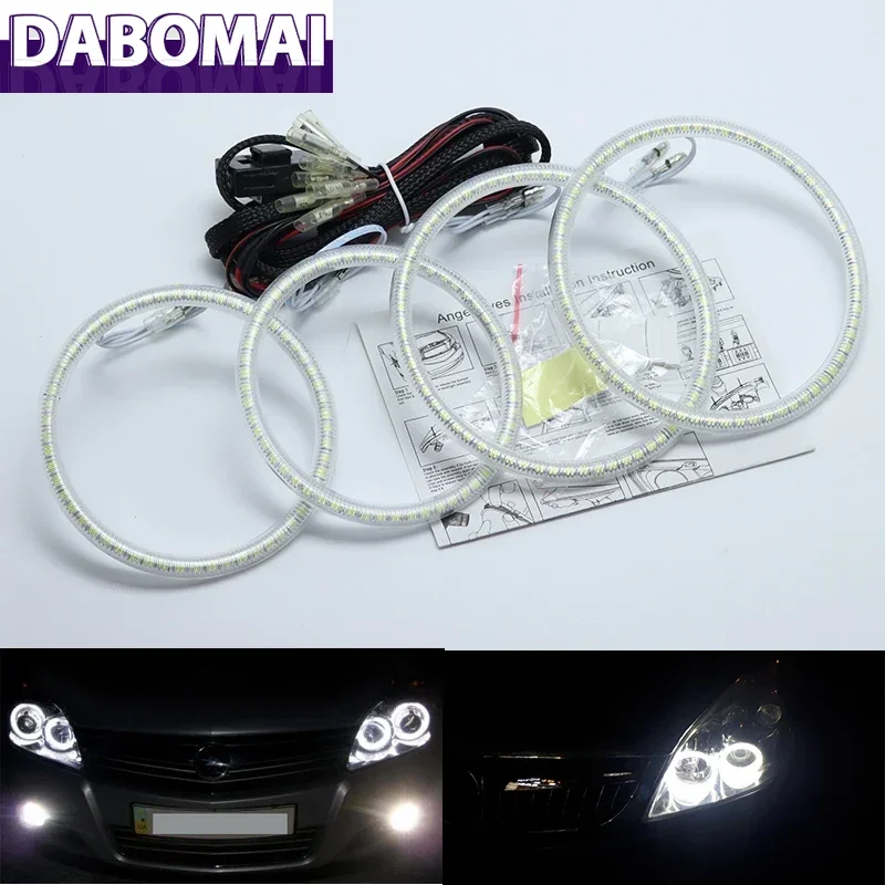 

Ультра яркий SMD белый светодиодный комплект Angel Eyes 2600LM 12V Halo Ring Kit дневного света для Opel Astra H NON проектора 2007-2010 2008 2009