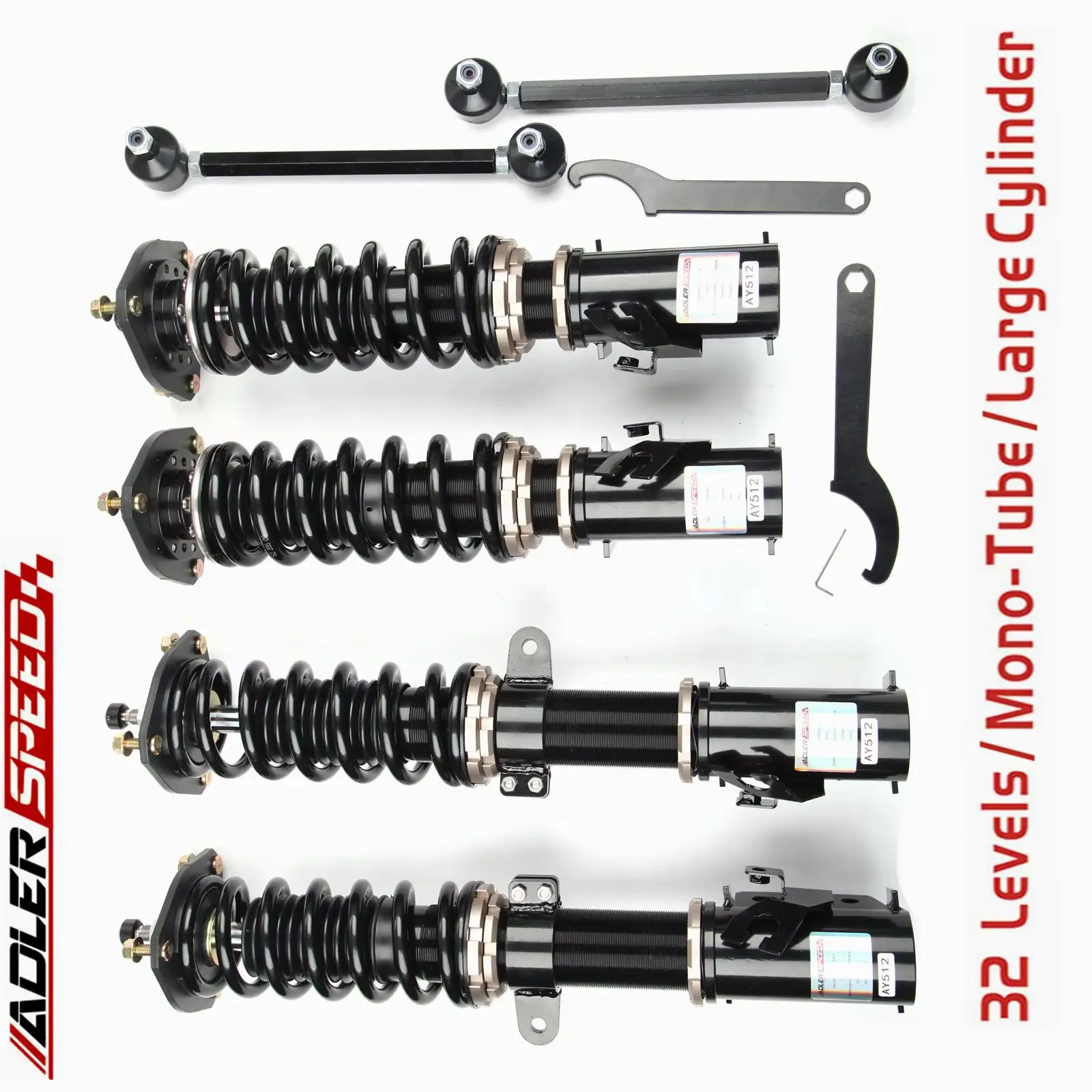 

ADLERSPEED 32 Level Damper Adjust Coilovers Lowering Kit For Nissan Sentra (B13) 1991-94