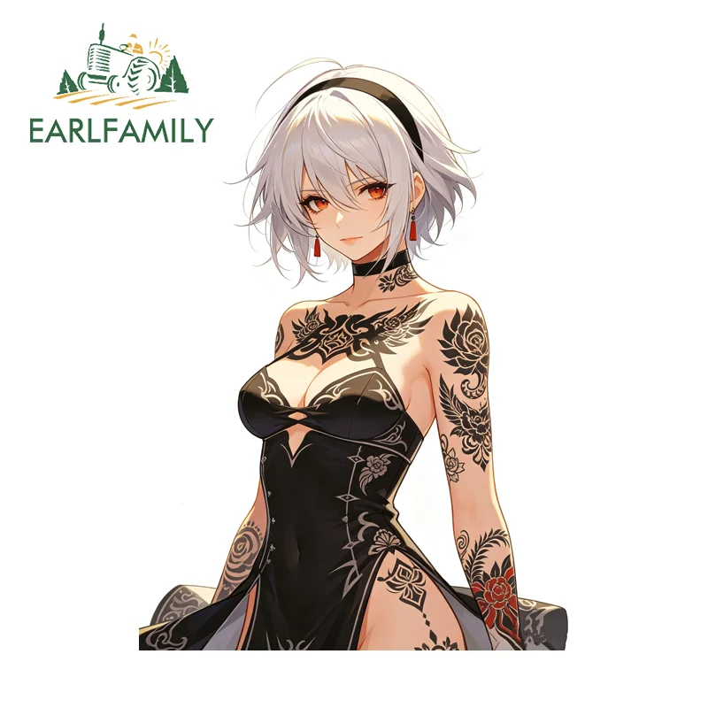 

EARLFAMILY Tattoos Nier Stickers Popular Game Waifu Car Wiper Luggage Decal DIY Practical Waterproof Fashion Occlusion Scratch