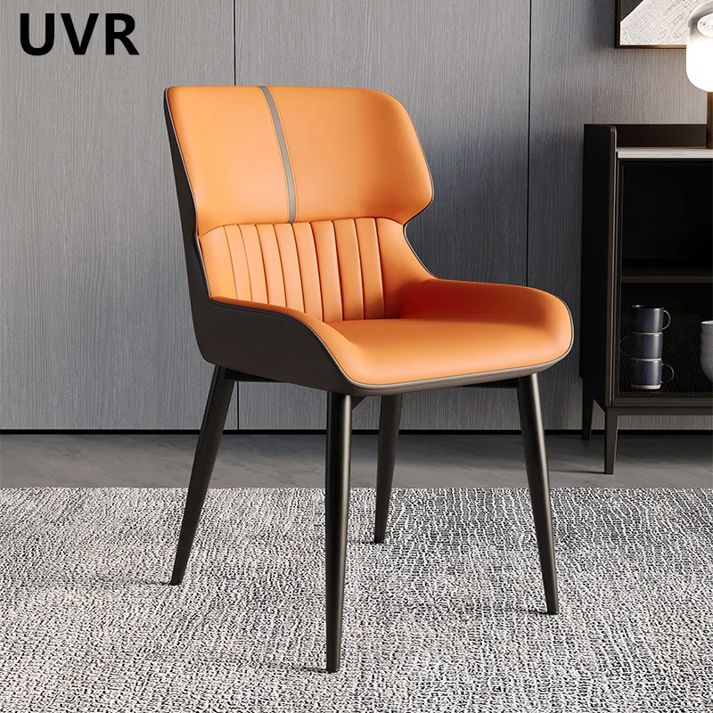 UVR Simple Backrest Chair Dirty-resistant Technology Fabric Nordic Light Luxury Dining Chair Balcony Sedentary Leisure Chair