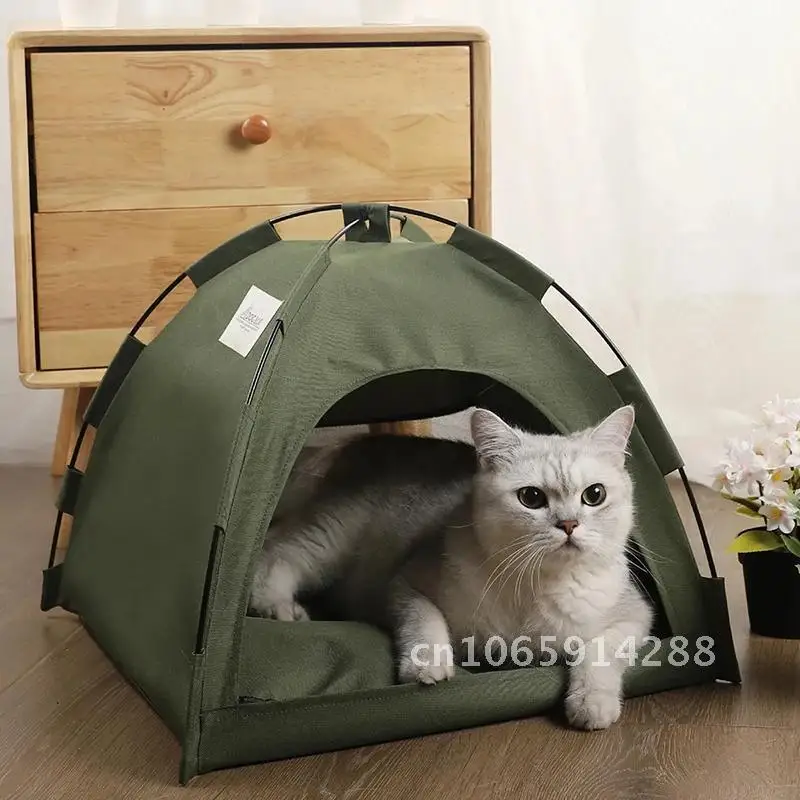 

Pet Tent Bed Cats House Kitten Products Accessories Warm Basket Winter Clamshell Supplies Cat Beds Sofa Tents Furniture Cushions
