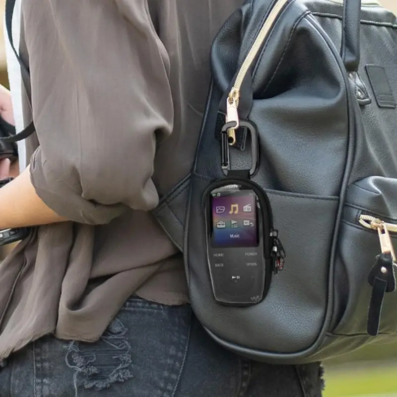 T5ea Nylon e TPU Protetive Sleeve Travel Case para NWE394 Dispositivos MP3 estreitos apresentam design amigável toque e clipe