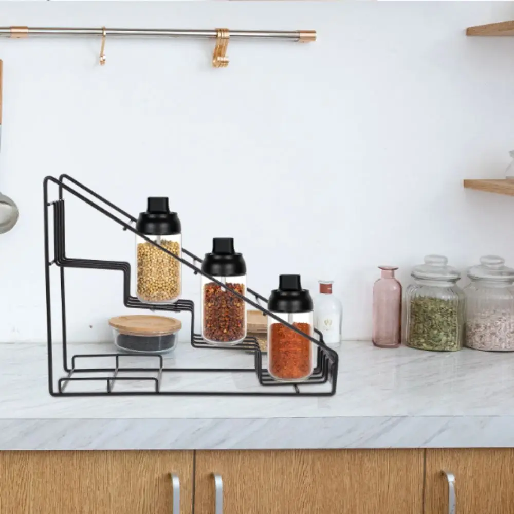 

Premium Metal Coffee Syrup Rack 4 Grids Design Black Color Syrup Bottle Display Stand Easy to Clean Easy Installation Spice Rack