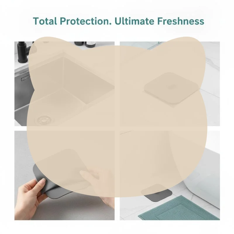 Bathroom Floor Drain Deodorant Pad Insect Resistant Anti Odor Sewer Stopper Anti Smell Mat for Laundry Room Shower Toilet Kitch