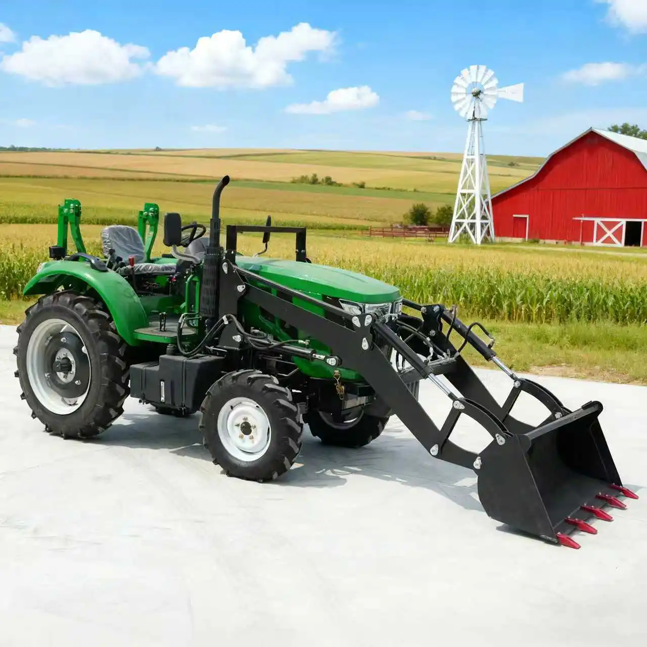 Free Shipping Tractor Euro 5 CE EPA Farm Hydraulic Rotary Power 4x4 Diesel Tractor Multifunctional Agriculture Wheel Tractor