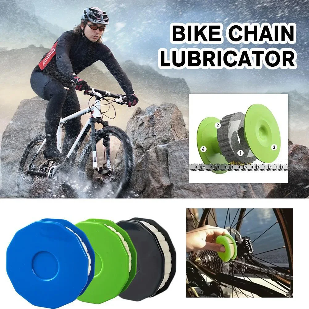 Portable Bicycle Chain Lubricator Bike Chains Oil Roller Cleaning Bicycle Maintenance Tool Bike Cycling Gear Roller Lubricant