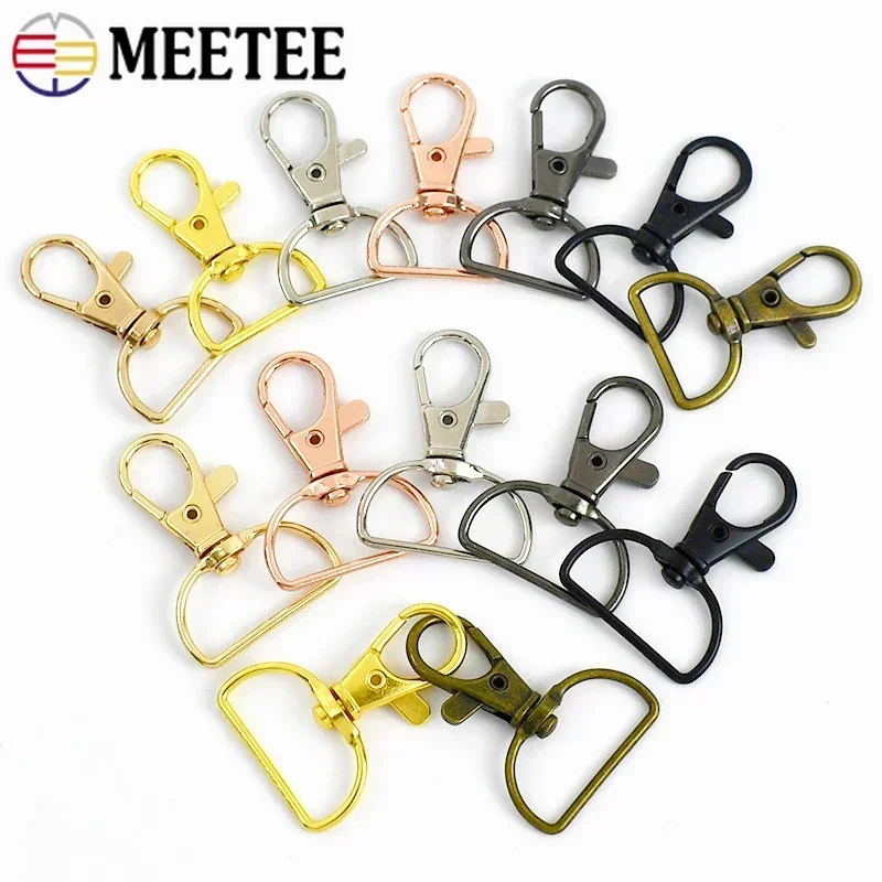 10-50Pcs 20mm/25mm Metal Buckles for Bag Strap Lobster Clasps Swivel Trigger Clip Snap Hook Webbing Hanger Keychain Accessories