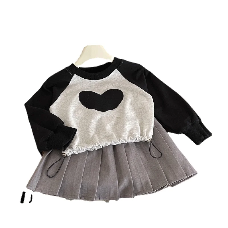 Girls Clothing Set Spring Autumn Long Sleeve Sweatshirts Tops+Skirt Fashion Korean Children Casual Clothes Girls Outfit Sets